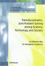Cover of: Transdisciplinarity by J. Thompson Klein ... [et al.], eds.