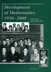 Cover of: Development of Mathematics 1950-2000 (In English and French)