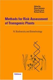 Cover of: Methods for risk assessment of transgenic plants.