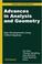 Cover of: Advances in analysis and geometry