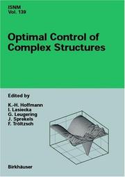Cover of: Optimal Control of Complex Structures