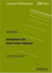 Cover of: Introduction to the Baum-Connes conjecture by Alain Valette