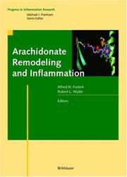 Cover of: Arachidonate Remodeling and Inflammation (Progress in Inflammation Research)