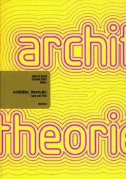 Cover of: architektur_theorie.doc: Texte seit 1960