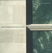 Cover of: Neue Steinarchitektur in Italien / New Stone Architecture in Italy