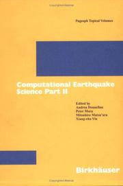 Computational Earthquake Science, Part II (Pageoph Topical Volumes)