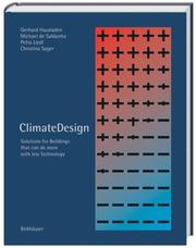 Cover of: Climate design: solutions for buildings that can do more with less technology