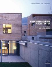 Cover of: Energieeffiziente Architektur: Grundlagen für Planung und Konstruktion