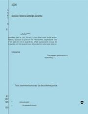 Cover of: Eidgenössische Förderpreise für Design / Bourses fédérales de design / Swiss Federal Design Grants 2006