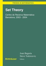 Cover of: Set Theory: Centre de Recerca Matemàtica Barcelona, 2003-2004 (Trends in Mathematics)