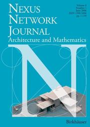 Cover of: Nexus Network Journal 8,1 (Nexus Network Journal)