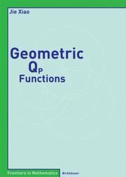 Cover of: Geometric Qp Functions (Frontiers in Mathematics)