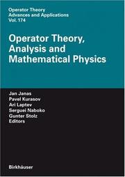 Cover of: Operator Theory, Analysis and Mathematical Physics (Operator Theory: Advances and Applications) by 