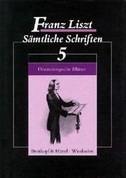 Cover of: Dramaturgische Blätter