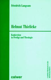 Cover of: Helmut Thielicke: Konkretion in Predigt und Theologie