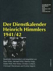 Cover of: Der Dienstkalender Heinrich Himmlers 1941/42 by Heinrich Himmler