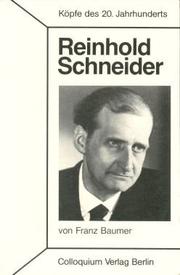 Cover of: Reinhold Schneider