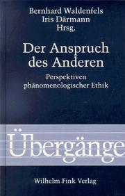Cover of: Der Anspruch des Anderen: Perspektiven phänomenologischer Ethik