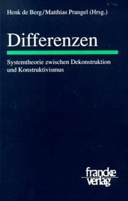 Cover of: Differenzen: Systemtheorie zwischen Dekonstruktion und Konstruktivismus