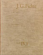 Cover of: Kollegnachschriften by Johann Gottlieb Fichte