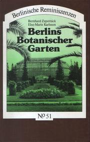 Cover of: Berlins Botanischer Garten