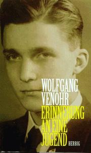 Cover of: Erinnerung an eine Jugend: Wolfgang Venohr.