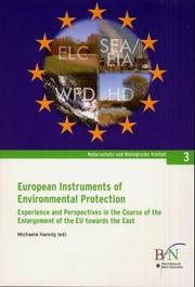 Cover of: European instruments of environmental protection by European Instruments of Environmental Protection (2003 Ostritz, Germany)