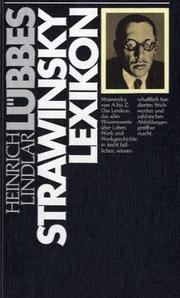 Cover of: Lübbes Strawinsky-Lexikon by Heinrich Lindlar