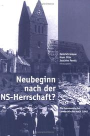 Cover of: Neubeginn nach der NS-Herrschaft?: die hannoversche Landeskirche nach 1945