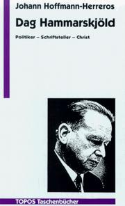 Cover of: Dag Hammarskjöld: Politiker, Schriftsteller, Christ