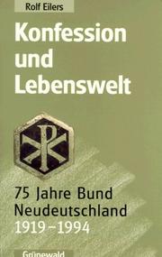 Cover of: Konfession und Lebenswelt by Rolf Eilers