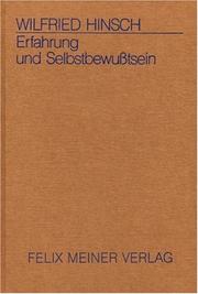 Cover of: Erfahrung und Selbstbewusstsein by Wilfried Hinsch