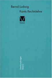 Cover of: Kants Rechtslehre