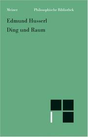 Cover of: Ding und Raum: Vorlesungen 1907