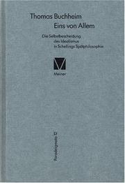 Cover of: Eins von Allem: die Selbstbescheidung des Idealismus in Schellings Spätphilosophie