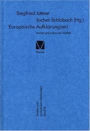 Cover of: Europäische Aufklärung(en): Einheit und nationale Vielfalt