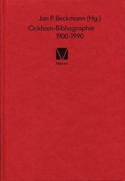 Cover of: Ockham-Bibliographie, 1900-1990 by Jan Peter Beckmann