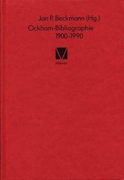 Cover of: Ockham-Bibliographie, 1900-1990