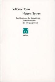 Cover of: Hegels System: der Idealismus der Subjektivität und das Problem der Intersubjektivität
