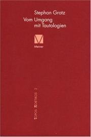 Cover of: Vom Umgang mit Tautologien: Martin Heidegger und Roman Jakobson