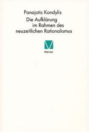 Cover of: Die Aufklärung im Rahmen des neuzeitlichen Rationalismus.