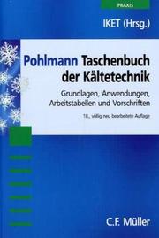 Cover of: Taschenbuch der Kältetechnik by Walther Pohlmann