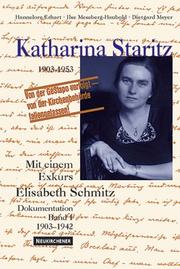 Cover of: Katharina Staritz, 1903-1953: Dokumentation