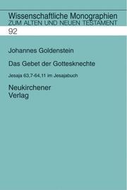 Cover of: Das Gebet der Gottesknechte by Johannes Goldenstein