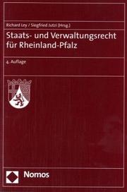 Cover of: Staats- und Verwaltungsrecht für Rheinland-Pfalz by Richard Ley (Hrsg.).
