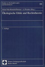 Cover of: Ökologische Ethik und Rechtstheorie