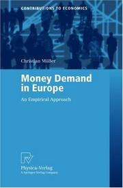 Cover of: Money Demand in Europe: An Empirical Approach (Contributions to Economics)