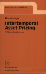 Cover of: Intertemporal asset pricing: evidence from Germany