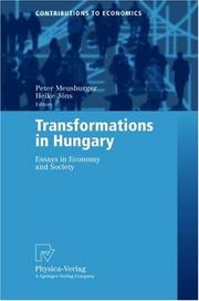 Cover of: Transformations in Hungary: Essays in Economy and Society (Contributions to Economics)