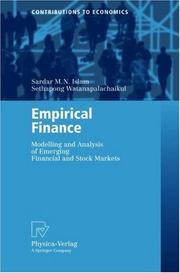 Empirical finance by Sardar M. N. Islam, Sardar M.N. Islam, Sethapong Watanapalachaikul